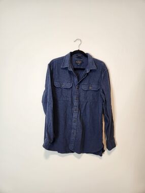 Pendleton Burnside Solid Button Down Flannel Mens Size Large